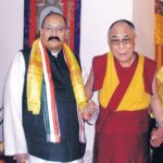 Dalai Lama with Spiritual Guru and Uttarakhand Cabinet Minister, Satpal Maharaj